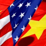 US CHina flags