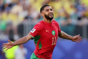 صيباري… أول عربي يهز شباك البرازيل في المونديال