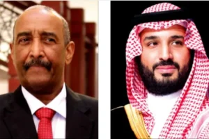 ولي العهد السعودي يتلقى اتصالاً هاتفياً من رئيس مجلس السيادة الانتقالي السوداني