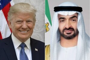 الرئيسان الإماراتي والأمريكي يبحثان أوضاع المنطقة