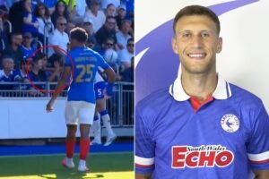 شاهد.. لاعب كارديف يعتدي على مشجع صغير في لقطة صادمة